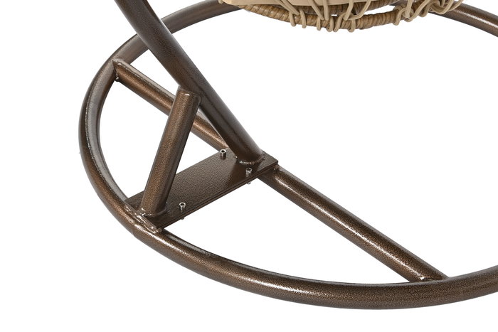 DKD Home Decor Sillon Colgante Breeze para Terraza y Jardin en Marron Claro y Marron Oscuro 66 x 119 x 92 cm