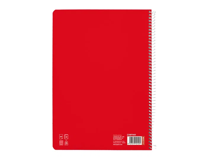 Liderpapel Cuaderno espiral A4 Pautaguía tapa dura rojo Liderpapel Cuaderno espiral A4 Pautaguía tapa dura rojo