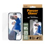 PanzerGlass Protector de Pantalla de Vidrio Templado para Apple iPhone 16 15 Classic Fit, 0.65 mm, Resistente a Golpes y Rayones, Aplicación en Seco, Incluye Kit de Limpieza