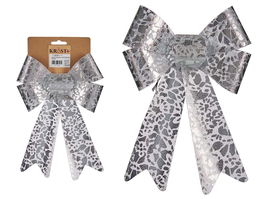 Krist+ Lazo PVC Estampado Plata 15x25 cm (Set de 48)