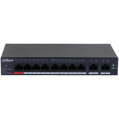 Dahua Technology DH-CS4010-8GT-110 Switch Gestionado L2 con 10 Puertos Gigabit y 8 Puertos PoE