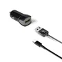 Celly Cargador de Coche Turbo 12W con Cable USB Tipo-C Negro