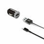 Celly Cargador de Coche USB + Cable USB-C 12W Negro