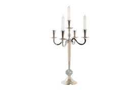DKD Home Decor Candelabro Glam Plateado 30 x 47 x 30 cm Aluminio Acrilico