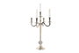 DKD Home Decor Candelabro de Aluminio y Acrílico Cromado Camila