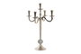 DKD Home Decor Candelabro de Aluminio y Acrílico Cromado Camila