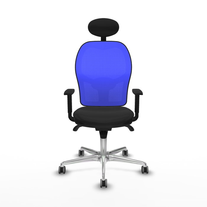 PIQUERAS Y CRESPO Silla de oficina Jorquera con mecanismo Sincro, Azul y Negro