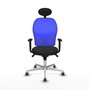 PIQUERAS Y CRESPO Silla de oficina Jorquera con mecanismo Sincro, Azul y Negro