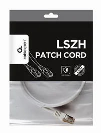 Gembird PP6A-LSZHCU-W-1M Cable de Red Ethernet RJ45, Cat6a 1 m, Blanco, S/FTP (S-STP) Blindado, LSZH, Contactos Chapados en Oro