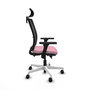 PIQUERAS Y CRESPO Silla de oficina Haches Rosa con mecanismo Sincro/Traslack