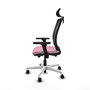 PIQUERAS Y CRESPO Silla de oficina Haches Rosa con mecanismo Sincro/Traslack