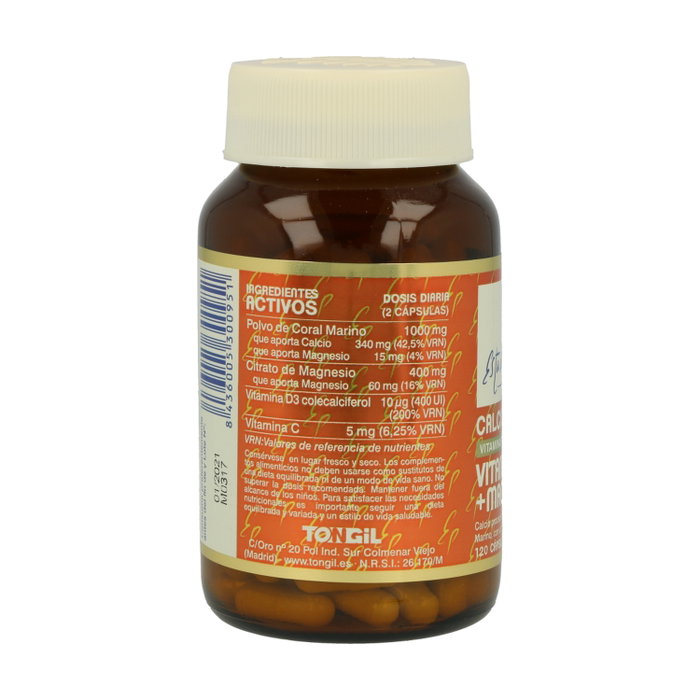 Tongil Calcio Coral con Vitamina D3 y Magnesio 120 Cápsulas
