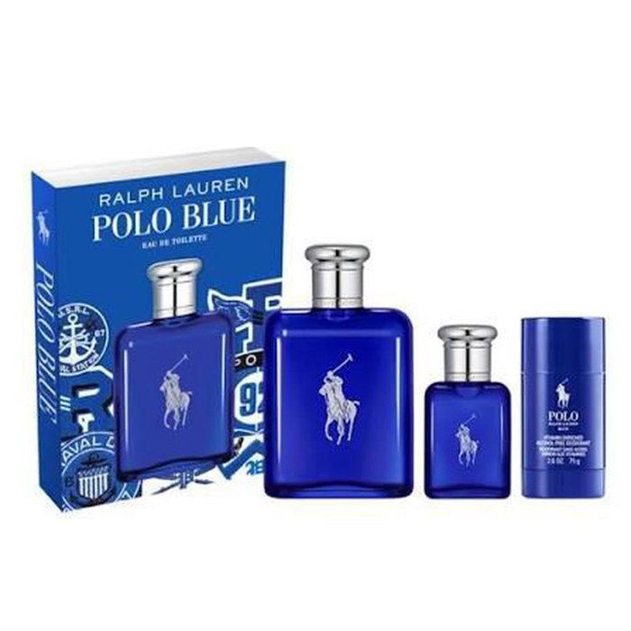 Ralph Lauren Polo Blue Set con Eau de Toilette de 125ml y 40ml y desodorante en barra Ralph Lauren Polo Blue Set con Eau de Toilette de 125ml y 40ml y desodorante en barra