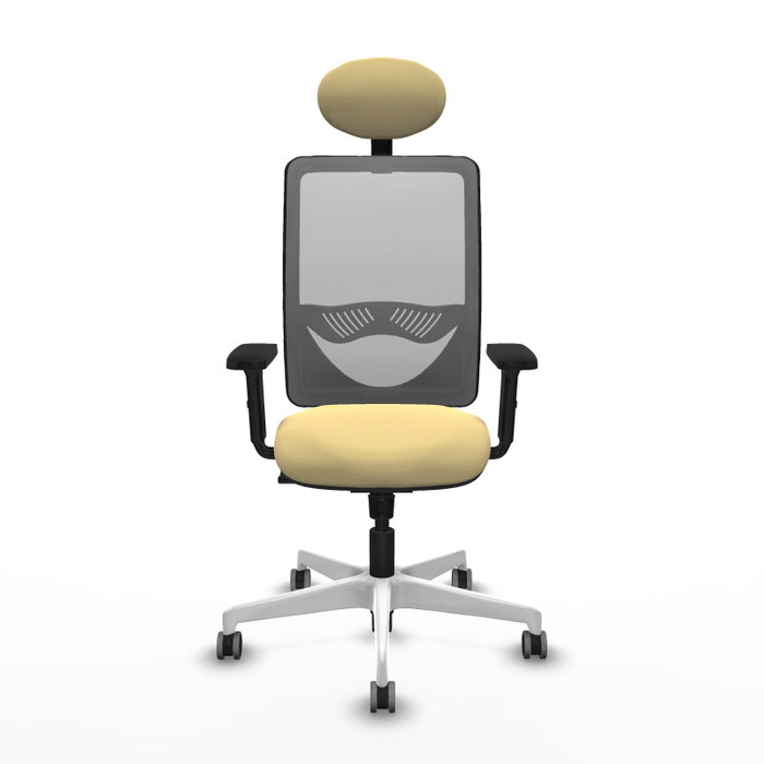 PIQUERAS Y CRESPO Silla de oficina Zulema con mecanismo Sincro, Crema y Gris PIQUERAS Y CRESPO Silla de oficina Zulema con mecanismo Sincro, Crema y Gris