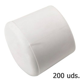 WOLFPACK LINEA PROFESIONAL Contera Plástico Redonda Exterior Blanca 16 mm (200 Unidades)