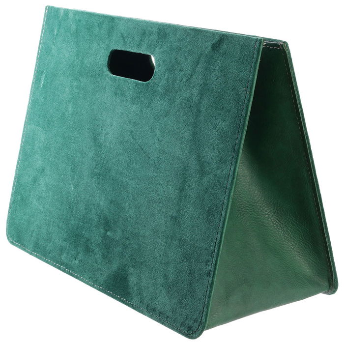 Home Deco Factory Revistero Verde Terciopelo Plegable 30x19x40 cm Almacenamiento Revistas Colección Home Deco Art