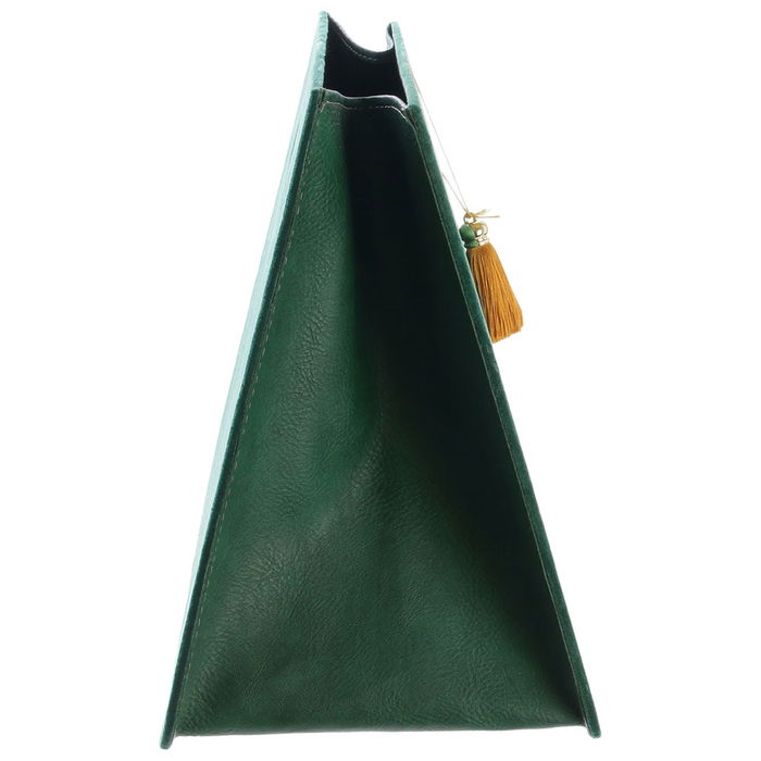 Home Deco Factory Revistero Verde Terciopelo Plegable 30x19x40 cm Almacenamiento Revistas Colección Home Deco Art