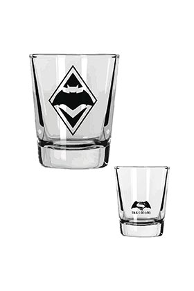 Set 4 Mini Vasos Logos Batman V Superman Dc
