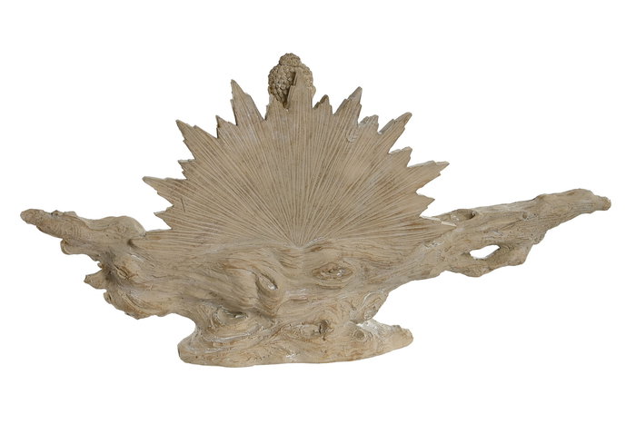 DKD Home Decor Figura Buda Tronco Resina Verde Blanco 30 x 15 x 6 cm (2 Unidades)