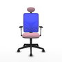 PIQUERAS Y CRESPO Silla de oficina Motilla con mecanismo Sincro, Rosa y Azul