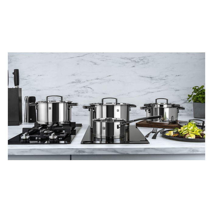 Zwilling Bellasera Kochgeschirrset 5-Teilig Juego de Cazuelas y Cazo, Plata, Acero Inoxidable
