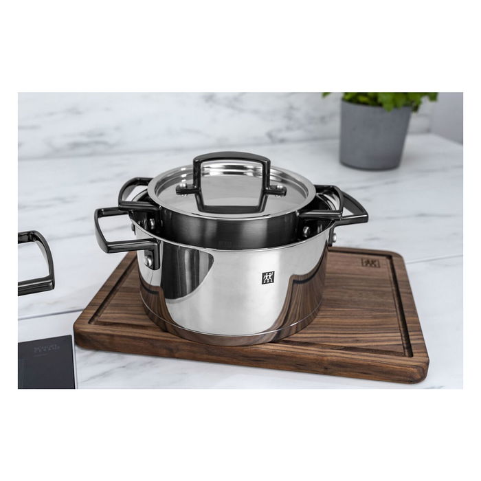 Zwilling Bellasera Kochgeschirrset 5-Teilig Juego de Cazuelas y Cazo, Plata, Acero Inoxidable