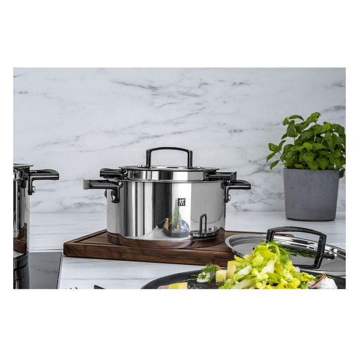 Zwilling Bellasera Kochgeschirrset 5-Teilig Juego de Cazuelas y Cazo, Plata, Acero Inoxidable
