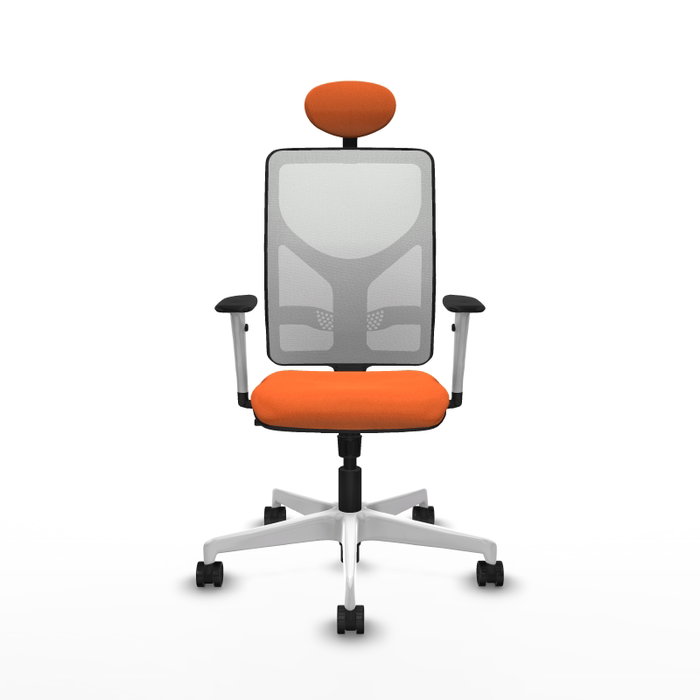 PIQUERAS Y CRESPO Silla de oficina Motilla Naranja y Blanco PIQUERAS Y CRESPO Silla de oficina Motilla Naranja y Blanco