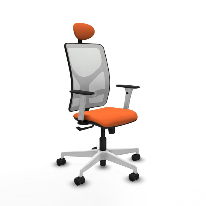 PIQUERAS Y CRESPO Silla de oficina Motilla Naranja y Blanco PIQUERAS Y CRESPO Silla de oficina Motilla Naranja y Blanco