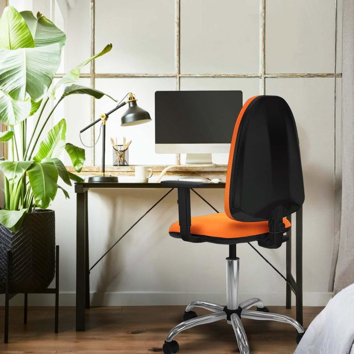 PIQUERAS Y CRESPO Silla de oficina Aýna Verde petróleo con Brazos 1D