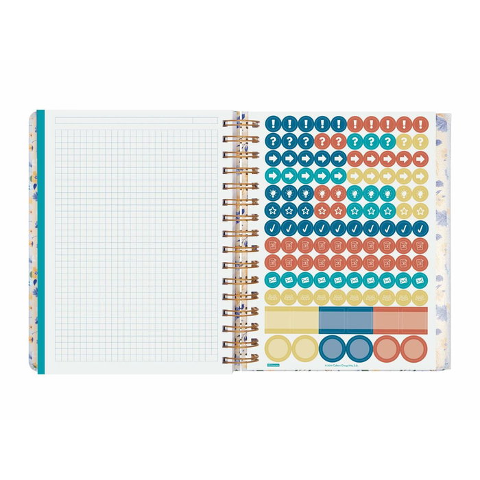 Finocam Agenda Docente Magistral Flowers 2024-2025 Semana Vista Horizontal 4º 155x212 mm