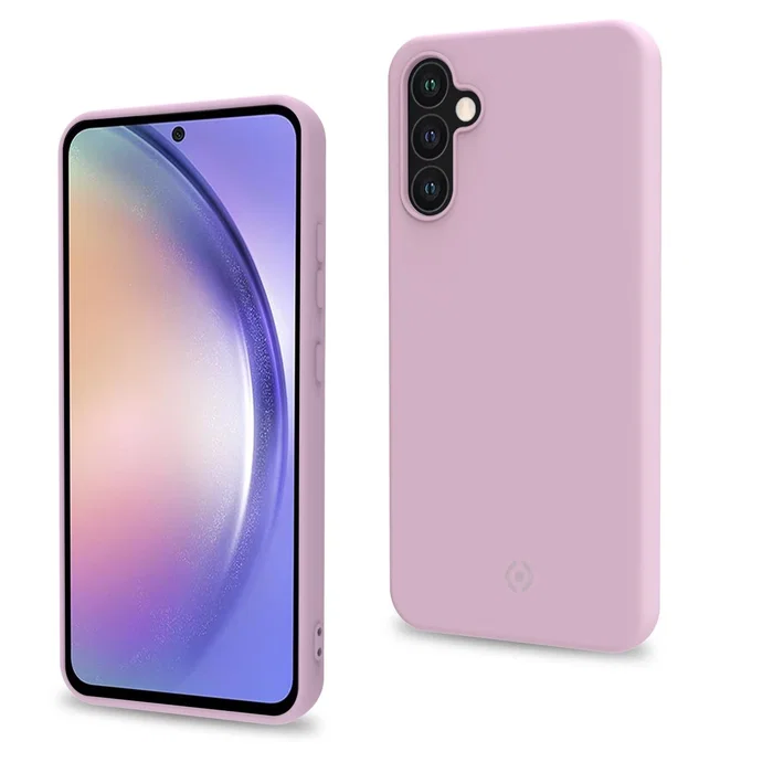 Celly Funda CROMO1037PK para Samsung Galaxy A54 5G (6.4") Rosa - TPU y Microfibra, Resistente a Golpes y Rayones