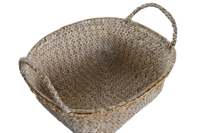 DKD Home Decor Set de 4 Cestas de Fibra Decape Natural