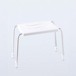 Basics Taburete de baño blanco 50 x 24 cm