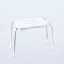 Basics Taburete de baño blanco 50 x 24 cm