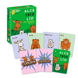 Ludilo Juego Alce, Trio, Lío - Juego de Cartas Familiar para Formar Tríos de Animales, 93 Cartas, en Español