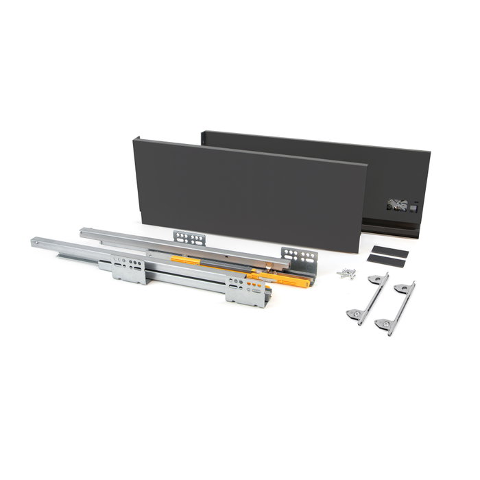 Emuca Kit Cajón Exterior Concept Gris Antracita 185mm x 400mm Emuca Kit Cajón Exterior Concept Gris Antracita 185mm x 400mm