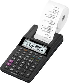 CASIO Calculadora impresora HR-8RCE negra de 12 dígitos