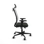 PIQUERAS Y CRESPO Silla de oficina Haches con mecanismo Sincro/Traslack, Negro/Blanco