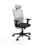 PIQUERAS Y CRESPO Silla de oficina Haches con mecanismo Sincro/Traslack, Negro/Blanco