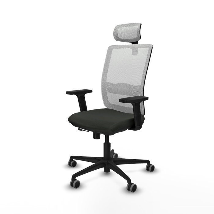 PIQUERAS Y CRESPO Silla de oficina Haches con mecanismo Sincro/Traslack, Negro/Blanco PIQUERAS Y CRESPO Silla de oficina Haches con mecanismo Sincro/Traslack, Negro/Blanco