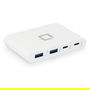Dicota D31731 Hub Portátil USB-C 4-in-1 con 2 Puertos USB-A y Carga Rápida PD 100W, Blanco