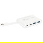 Dicota D31731 Hub Portátil USB-C 4-in-1 con 2 Puertos USB-A y Carga Rápida PD 100W, Blanco