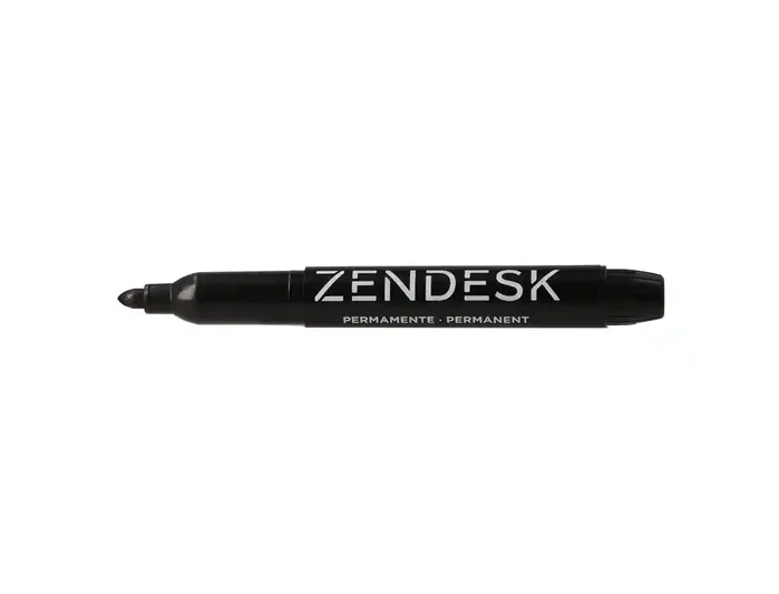 Zendesk Rotulador Marcador Permanente Negro Punta Redonda 5mm