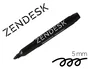 Zendesk Rotulador Marcador Permanente Negro Punta Redonda 5mm