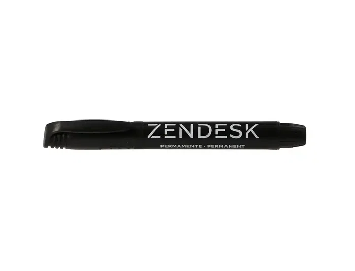 Zendesk Rotulador Marcador Permanente Negro Punta Redonda 5mm
