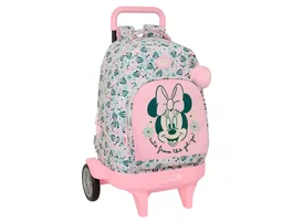 Safta Mochila Escolar Grande con Ruedas Minnie Mouse Minty Compact Evolution Extraíble, Dimensiones 450x330x220 mm