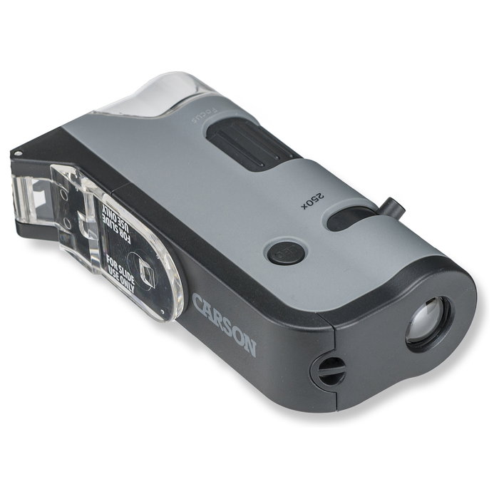 Carson MicroFlip Microscopio de Bolsillo LED 100x - 250x Negro / Gris Carson MicroFlip Microscopio de Bolsillo LED 100x - 250x Negro / Gris