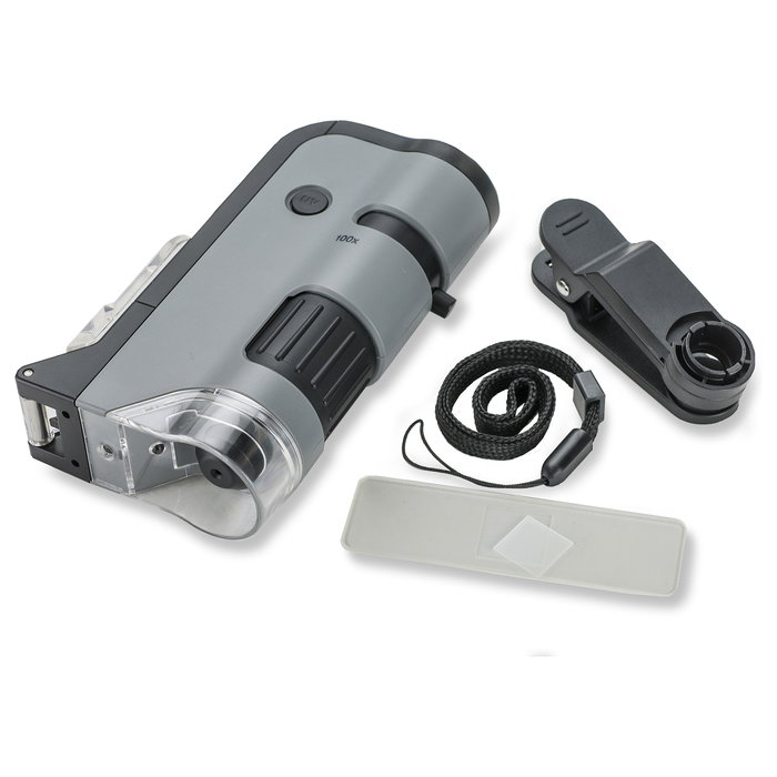 Carson MicroFlip Microscopio de Bolsillo LED 100x - 250x Negro / Gris Carson MicroFlip Microscopio de Bolsillo LED 100x - 250x Negro / Gris
