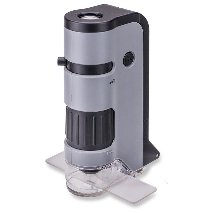 Carson MicroFlip Microscopio de Bolsillo LED 100x - 250x Negro / Gris Carson MicroFlip Microscopio de Bolsillo LED 100x - 250x Negro / Gris